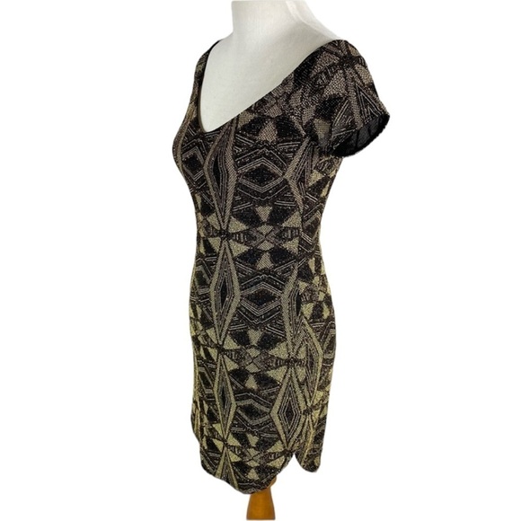 PAPAYA spandex night out sparkly mini dress Sz L - Picture 4 of 14